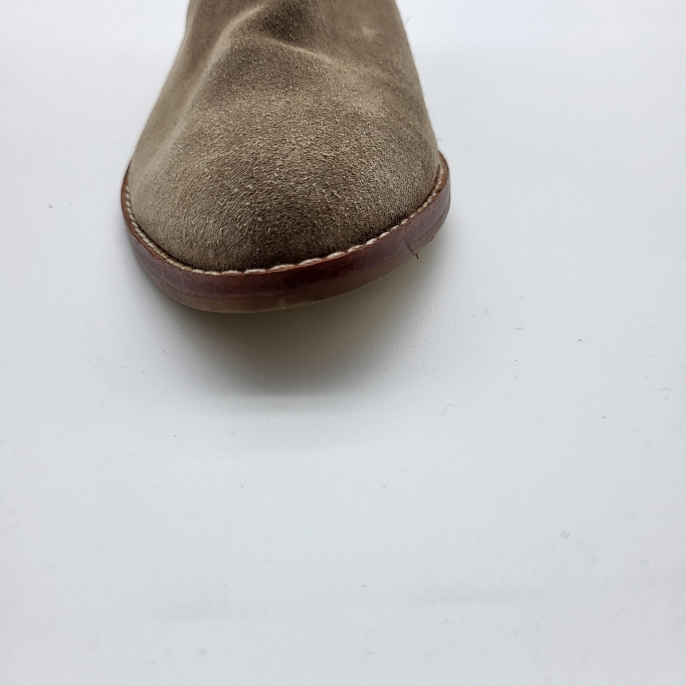 Aldo tan suede + leather slip on elasticized gores low heel western shoe Sz 7 - Picture 8 of 13